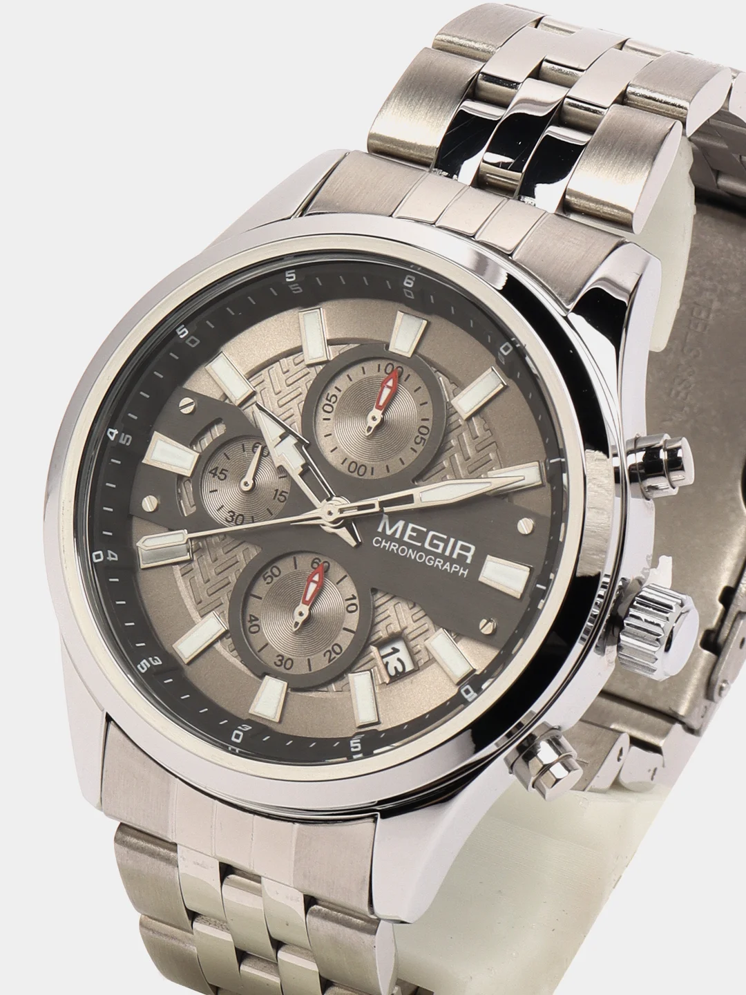 Серый мужские наручные часы Megir MS2154G, с хронографом, в подарочной упаковке