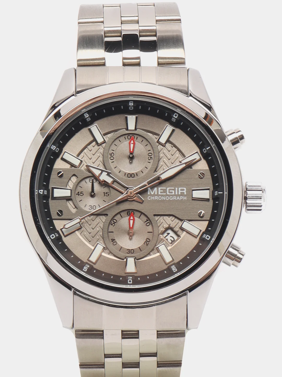 Серый мужские наручные часы Megir MS2154G, с хронографом, в подарочной упаковке