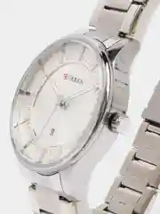 Серебряный мужские наручные часы Curren 8347 с календарем в подарочной упаковке