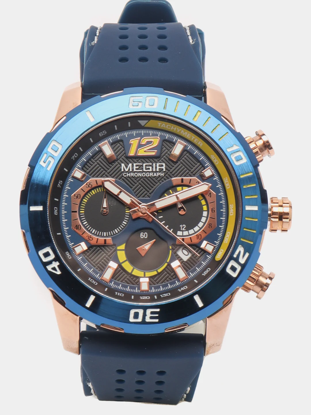 Красный мужские наручные часы Megir MN2109G, с хронографом, в подарочной упаковке