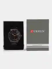 Черный мужские наручные часы Curren 8347 с календарем в подарочной упаковке