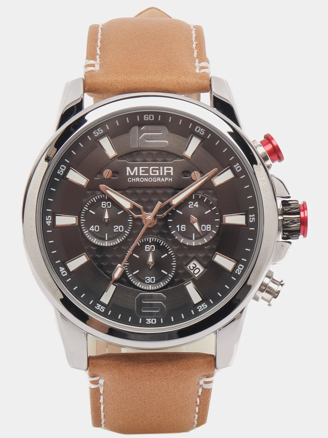 Хаки мужские наручные часы Megir ML2156G, с хронографом, в подарочной упаковке