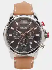 Хаки мужские наручные часы Megir ML2156G, с хронографом, в подарочной упаковке