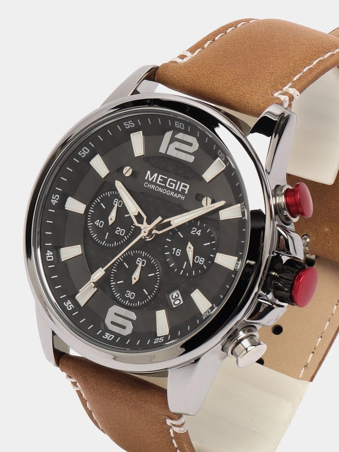 Хаки мужские наручные часы Megir ML2156G, с хронографом, в подарочной упаковке