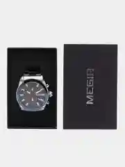 Синий мужские наручные часы Megir MS2063G, с хронографом, в подарочной упаковке