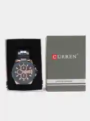 Синий мужские наручные часы Curren 8337 с хронографом в подарочной упаковке
