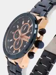 Синий мужские наручные часы Curren 8337 с хронографом в подарочной упаковке