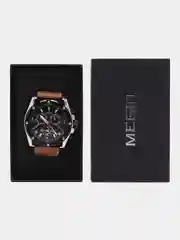 Серебряный мужские наручные часы Megir ML2120G с хронографом, в подарочной упаковке