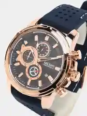 Синий мужские наручные часы Megir MN2101G, с хронографом, в подарочной упаковке