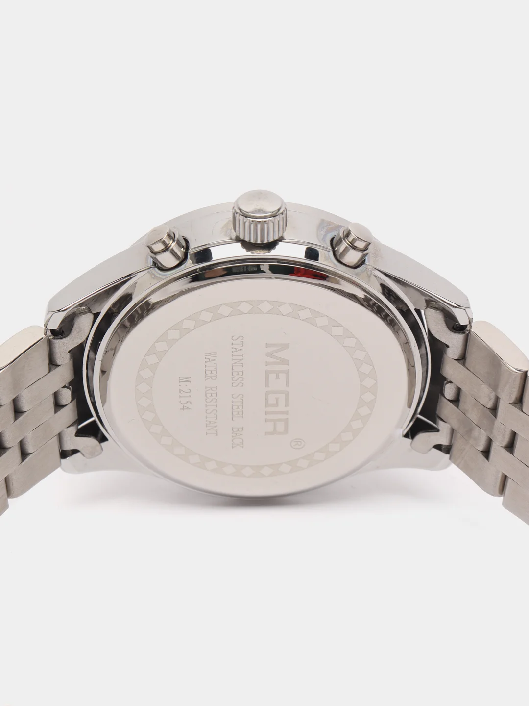 Серебряный мужские наручные часы Megir MS2154G, с хронографом, в подарочной упаковке