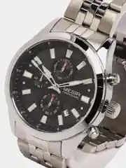 Серебряный мужские наручные часы Megir MS2154G, с хронографом, в подарочной упаковке
