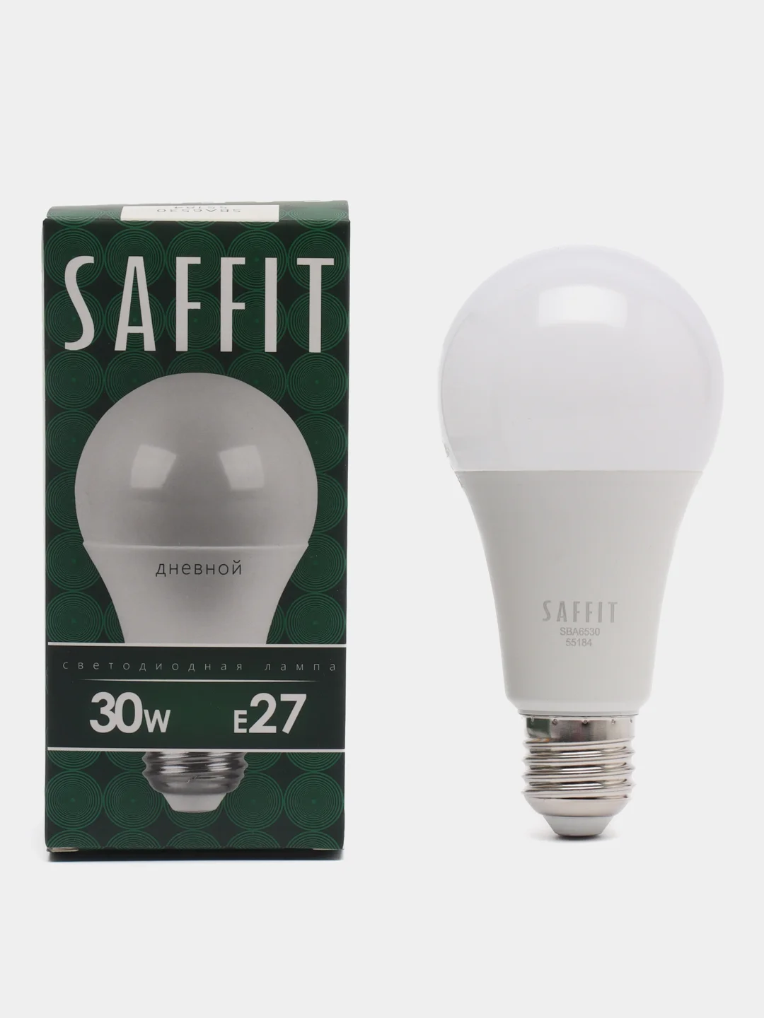 Лампа светодиодная, 30W 230V E27 6400K A65, SBA6530, 55184