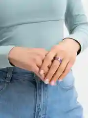 Розовый кольцо унисекс, со светодиодным эффектом