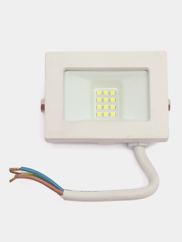 Прожектор светодиодный 2835SMD, 10W 6400K  AC220V/50Hz IP65, белый, 55070