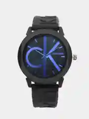 Синий наручные часы на силиконовом ремешке