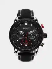 Черный мужские наручные часы Megir ML2085G, с хронографом, в подарочной упаковке