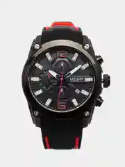 Черный мужские наручные часы Megir MN2063G с хронографом, в подарочной упаковке