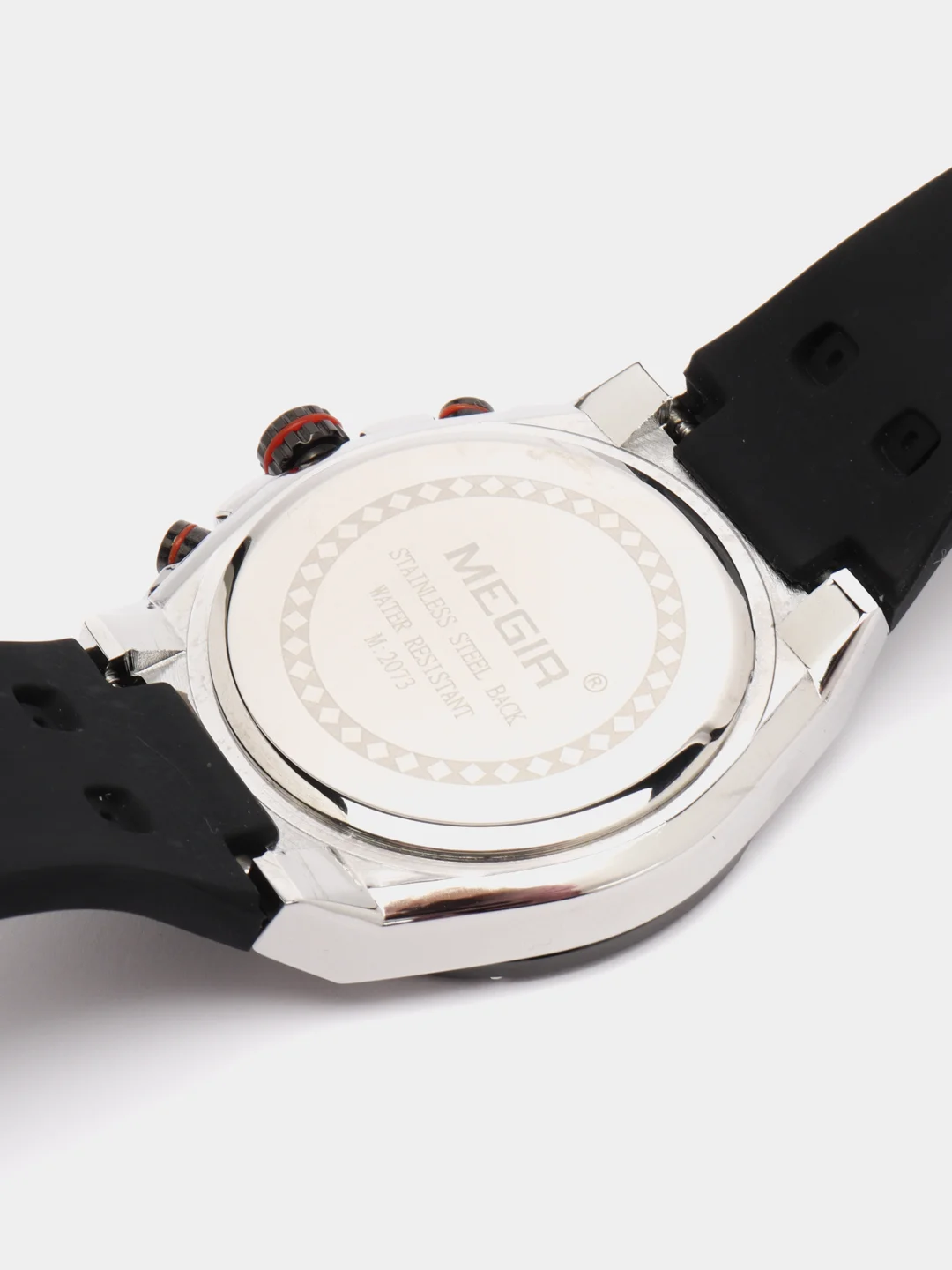Серебряный мужские наручные часы Megir MN2073G, c хронографом, в подарочной упаковке