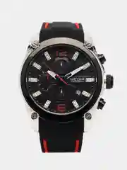 Серебряный мужские наручные часы Megir MN2063G с хронографом, в подарочной упаковке