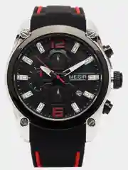 Серебряный мужские наручные часы Megir MN2063G с хронографом, в подарочной упаковке