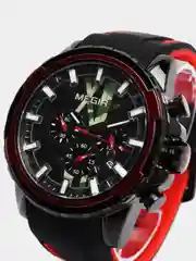 Красный мужские наручные часы Megir MN2133G с хронографом, в подарочной упаковке