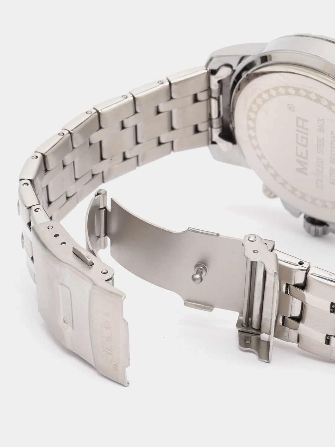Серебряный мужские наручные часы Megir MS2068G, с хронографом, в подарочной упаковке