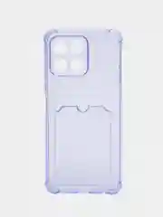 Лавандовый чехол Honor X6, Honor X8 5G VNE-N41 (Хонор Х6, Х8), с карманом для карт, прозрачный