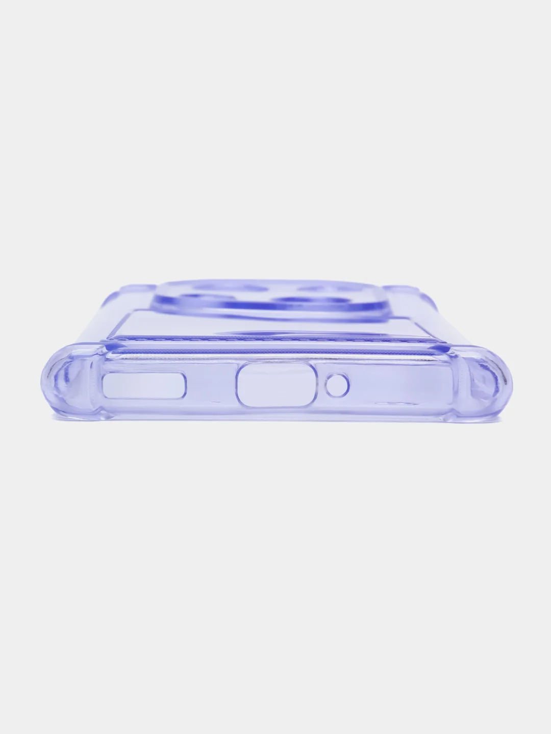 Лавандовый силиконовый чехол для Tecno Phantom X2 (Техно Фантом Х2), прозрачный с карманом для карт