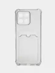 Хром чехол Honor X6, Honor X8 5G VNE-N41 (Хонор Х6, Х8), с карманом для карт, прозрачный