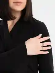 Белый парные кольца 2 штуки