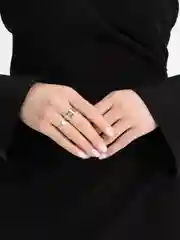 Белый парные кольца 2 штуки