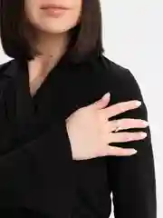 Белый кольцо женское с рисунком