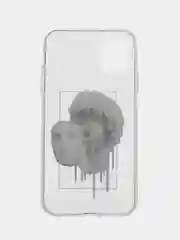 Серый чехол для iPhone "Арт", на айфон 6s 7/8 Plus/Xs/XR/SE2/11/12/12 pro презент