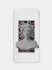 Серебряный чехол для iPhone "Арт", на айфон 6s 7/8 Plus/Xs/XR/SE2/11/12/12 pro презент