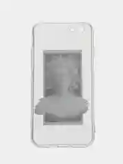 Серебряный чехол для iPhone "Арт", на айфон 6s 7/8 Plus/Xs/XR/SE2/11/12/12 pro презент