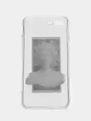 Серебряный чехол для iPhone "Арт", на айфон 6s 7/8 Plus/Xs/XR/SE2/11/12/12 pro презент