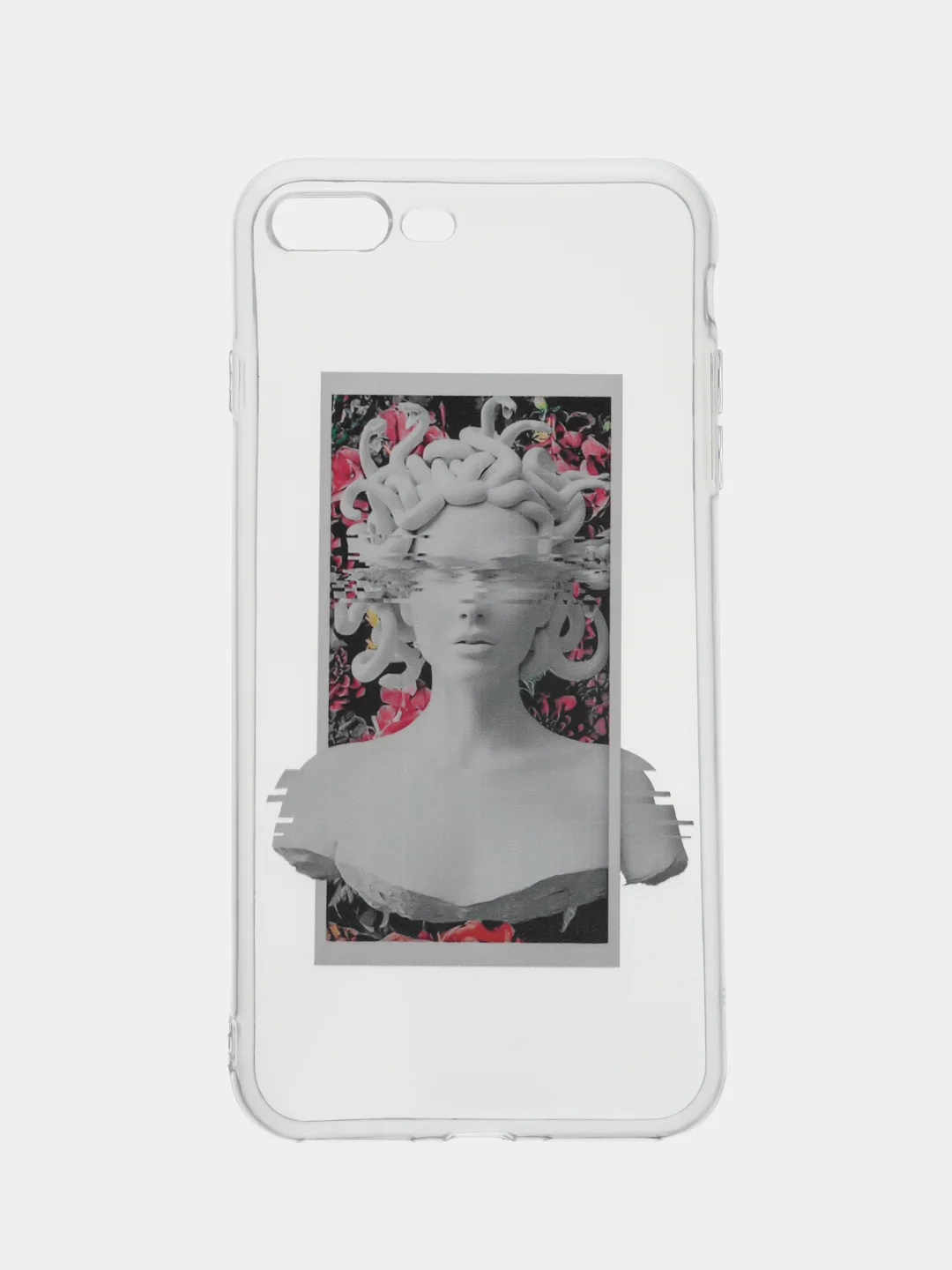 Серебряный чехол для iPhone "Арт", на айфон 6s 7/8 Plus/Xs/XR/SE2/11/12/12 pro презент