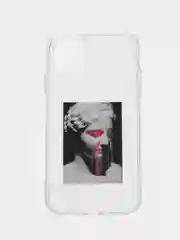 Угольный чехол для iPhone "Арт", на айфон 6s 7/8 Plus/Xs/XR/SE2/11/12/12 pro презент