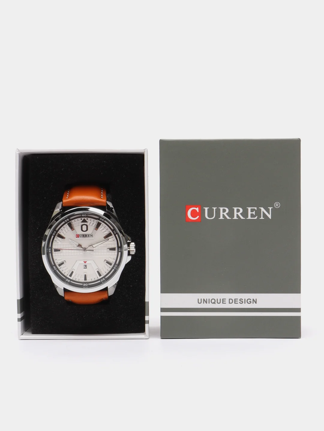 Карамельный наручные часы Curren 8379, мужские, в подарочной упаковке