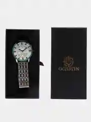 Серебряный мужские наручные часы Ochstin 7248 с хронографом в подарочной упаковке