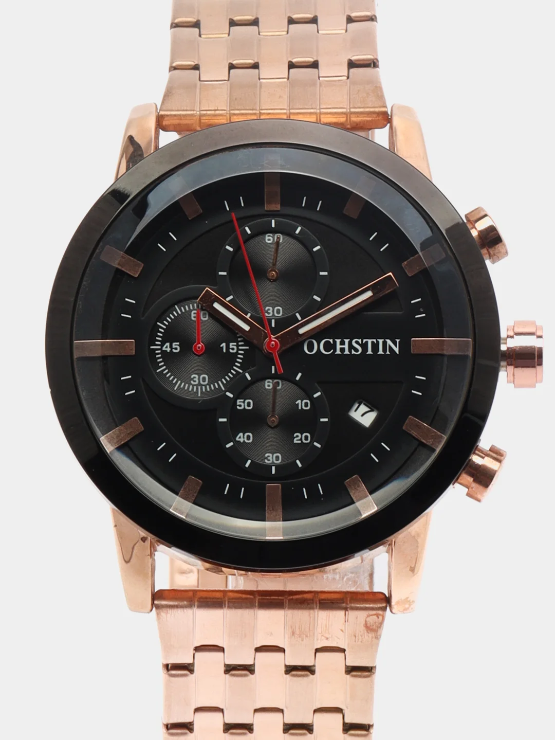 Золотой мужские наручные часы Ochstin 7248 с хронографом в подарочной упаковке