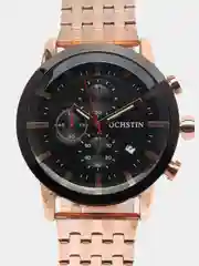 Золотой мужские наручные часы Ochstin 7248 с хронографом в подарочной упаковке