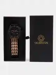 Золотой мужские наручные часы Ochstin 7248 с хронографом в подарочной упаковке