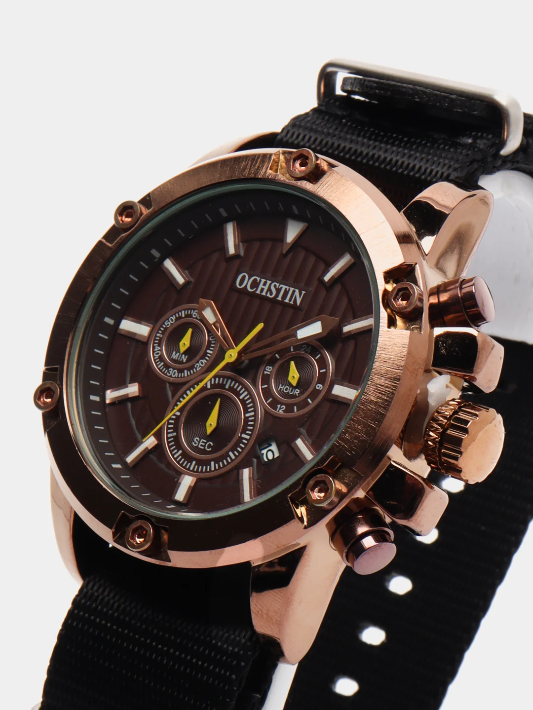 Бронзовый мужские наручные часы Ochstin 7075C с хронографом в подарочной упаковке