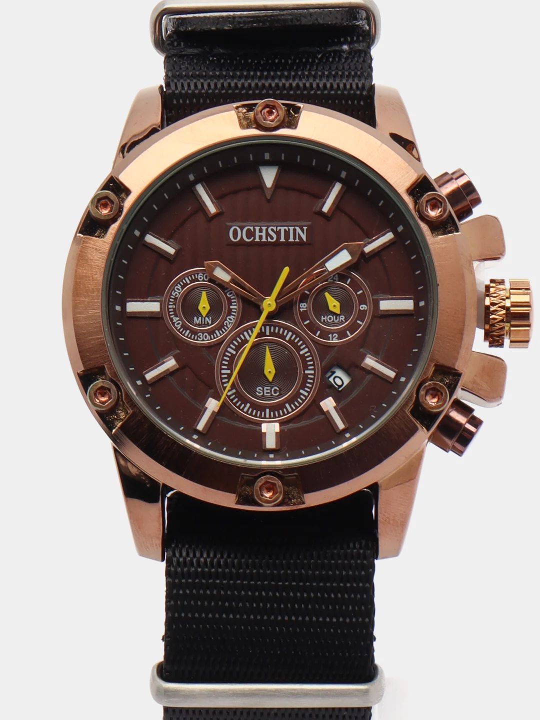 Бронзовый мужские наручные часы Ochstin 7075C с хронографом в подарочной упаковке