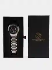 Серебряный мужские наручные часы Ochstin 6125C с хронографом в подарочной упаковке