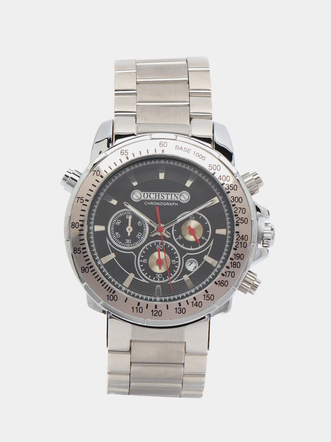 Серебряный мужские наручные часы Ochstin 6125C с хронографом в подарочной упаковке