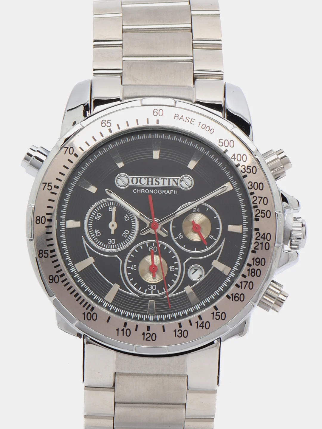 Серебряный мужские наручные часы Ochstin 6125C с хронографом в подарочной упаковке
