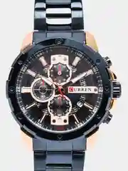 Синий мужские наручные часы Curren 8336 с хронографом в подарочной упаковке
