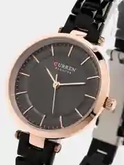 Черный женские наручные часы Curren 9054 в подарочной упаковке